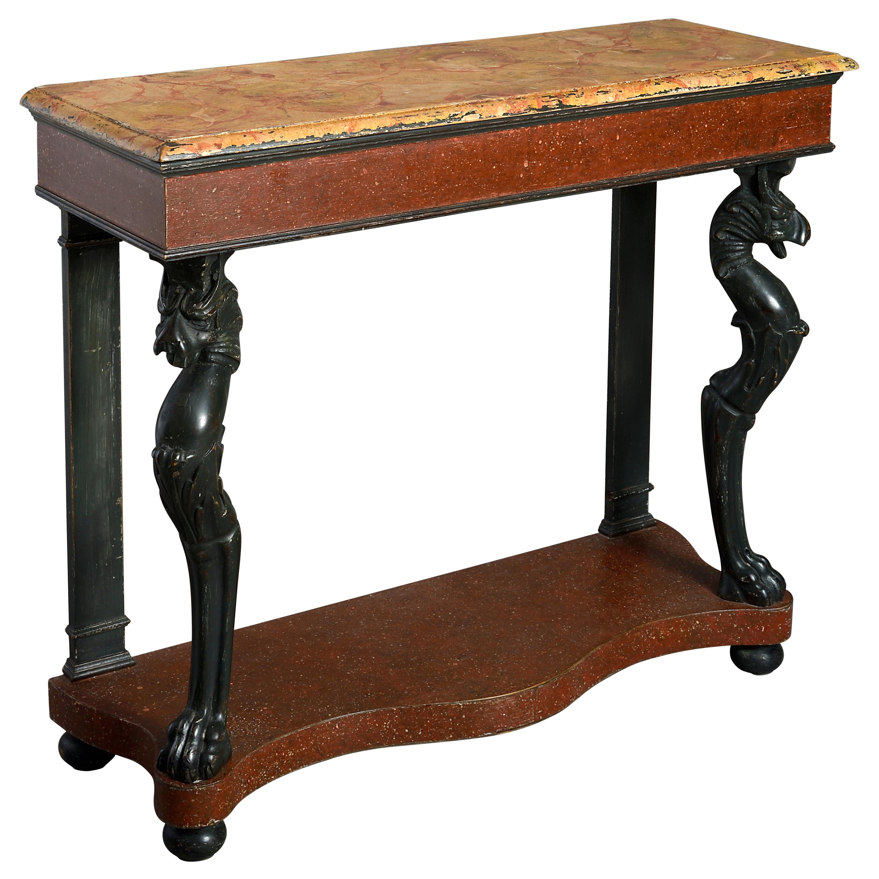 19th Century Painted Neoclassical Console Table