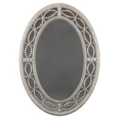 A 19th Century Painted Oval Mirror