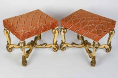 A 19th Century Pair of Italians Baroque Style Stools