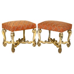 Used A 19th Century Pair of Italians Baroque Style Stools
