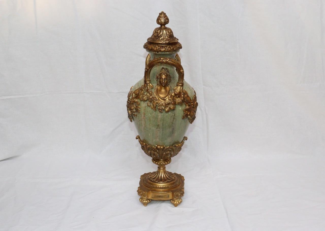 19th Century Pair of Ormolu-Mounted Marble Cassolettes, circa 1880 2