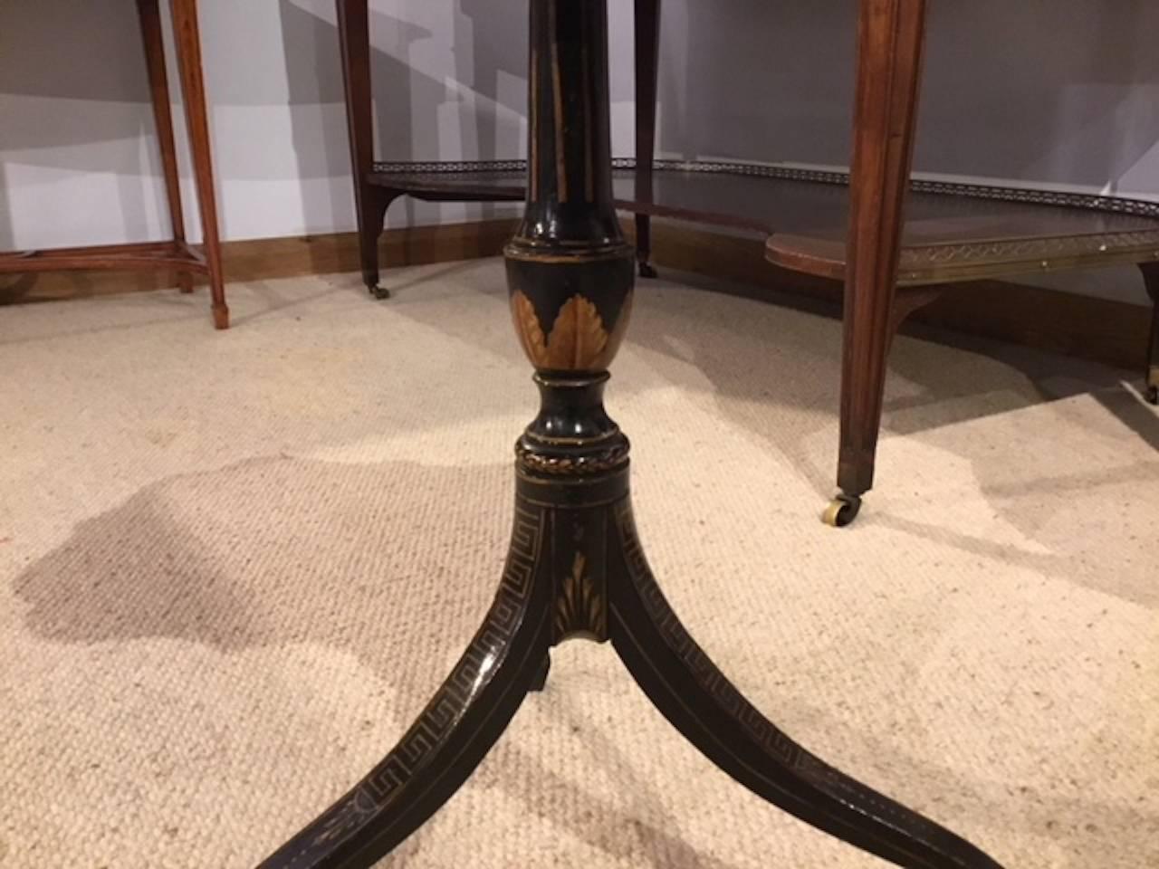 19th Century Papier Mâché and Ebonized Shaped Wine Table 1