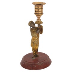 A 19Th Century Parcel Gilt-Bronze Candlestick