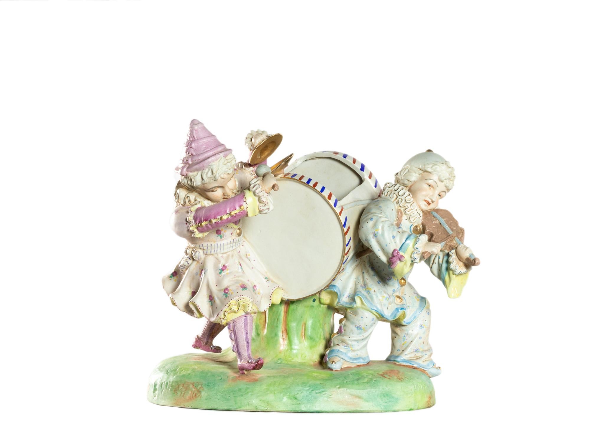 Porcelain figurine musicians by Meissen, 19th Century In Good Condition For Sale In Lisbon, PT