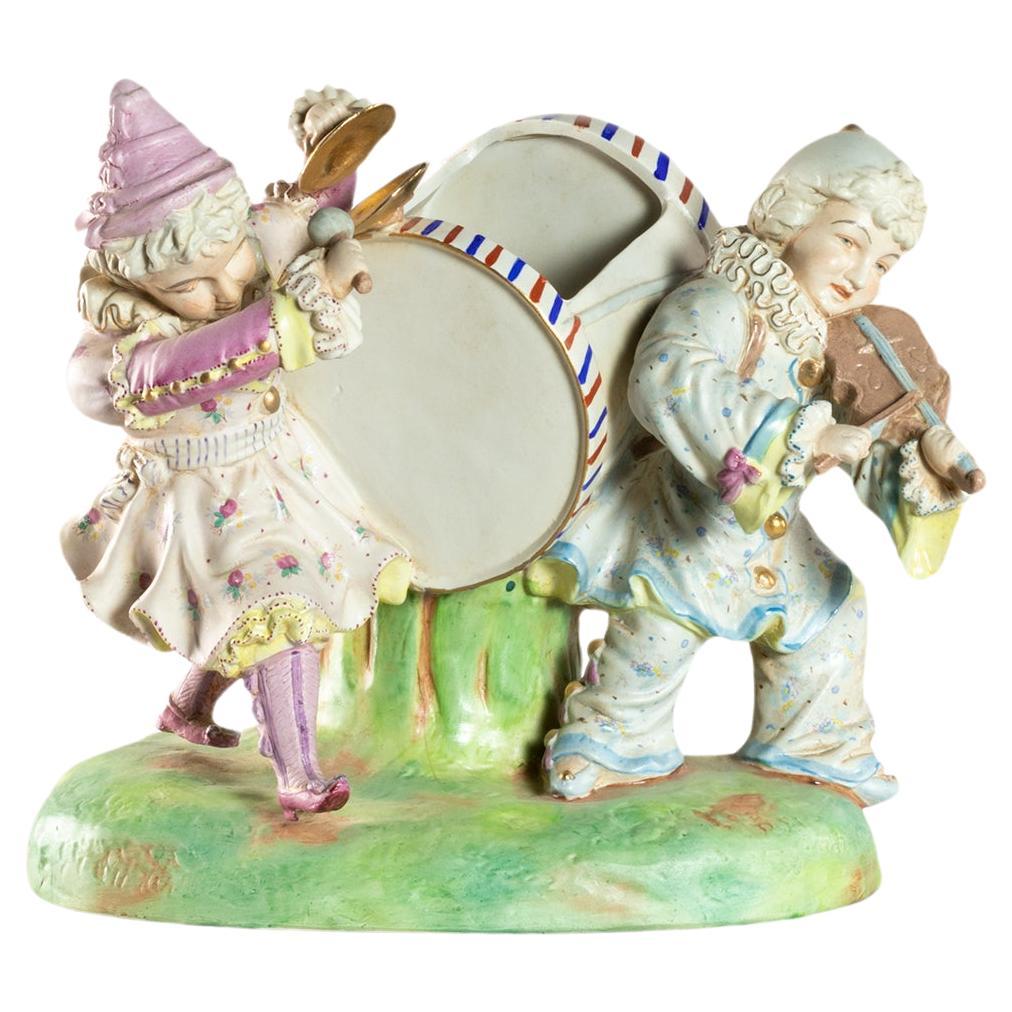 Porcelain figurine musicians by Meissen, 19th Century For Sale