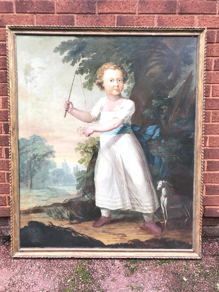 English 19th Century Portrait of a Young Boy For Sale