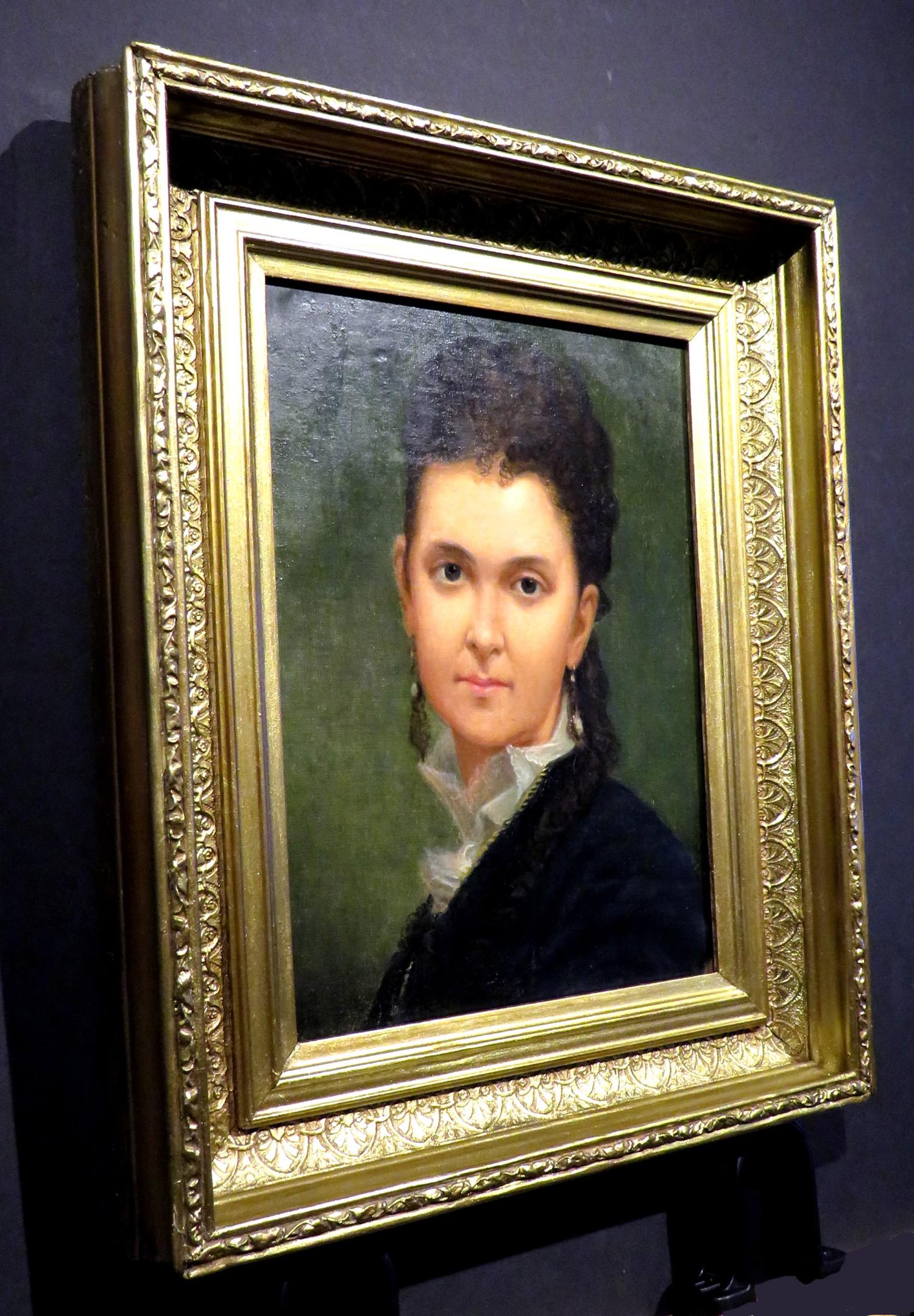 Ein Porträt einer jungen Frau aus dem 19. Jahrhundert, kontinental, um 1890 (Beaux Arts) im Angebot