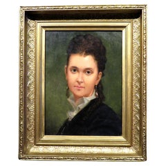 Portrait d'une jeune femme du 19e siècle, Continental Circa 1890