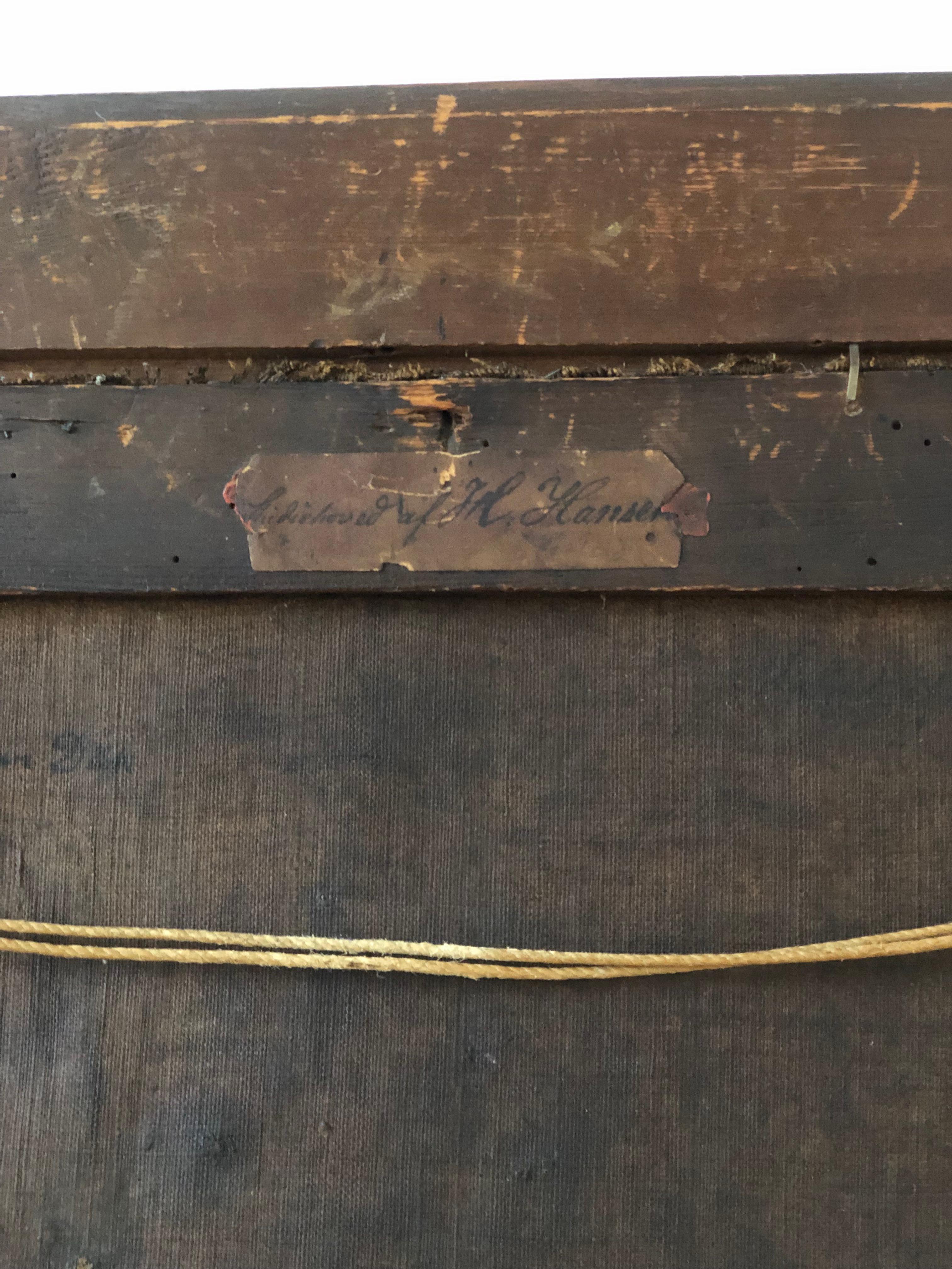 Portrait d'un gentleman danois peint par Hans Hansen au XIXe siècle en vente 1