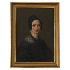 A 19th Century Portrait Painting of a High Society Germany Lady