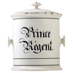 A 19th Century Pottery Jar inscribed Prince Regent