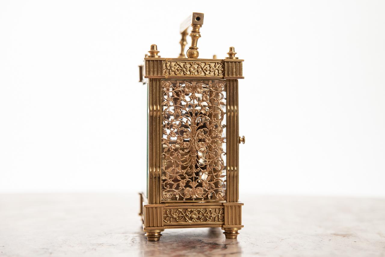 Polished 19th Century Rare French 8 Day Brass Cased Carriage Clock