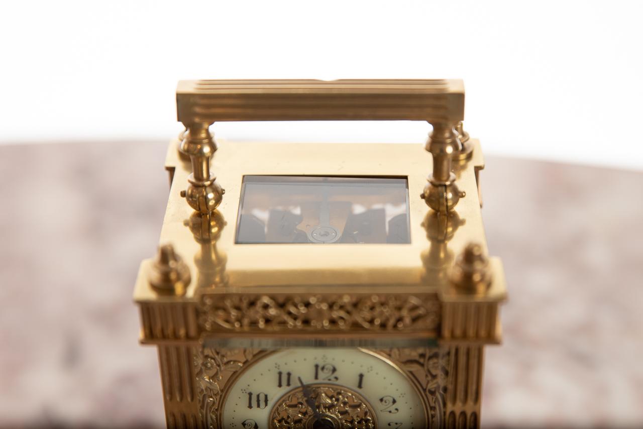 19th Century Rare French 8 Day Brass Cased Carriage Clock In Good Condition In Cheltenham, GB