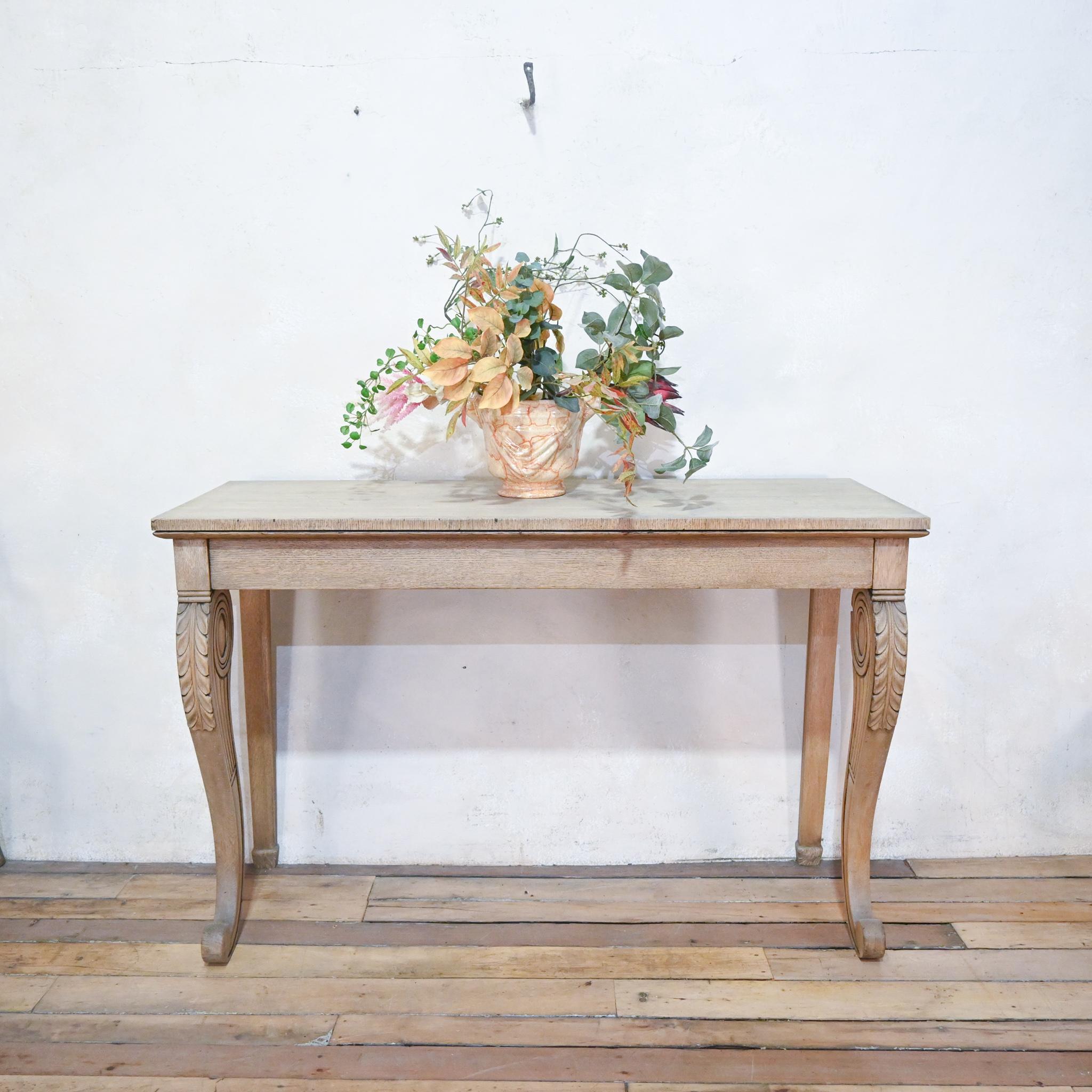 19th Century Regency Bleached Oak Console Table 9