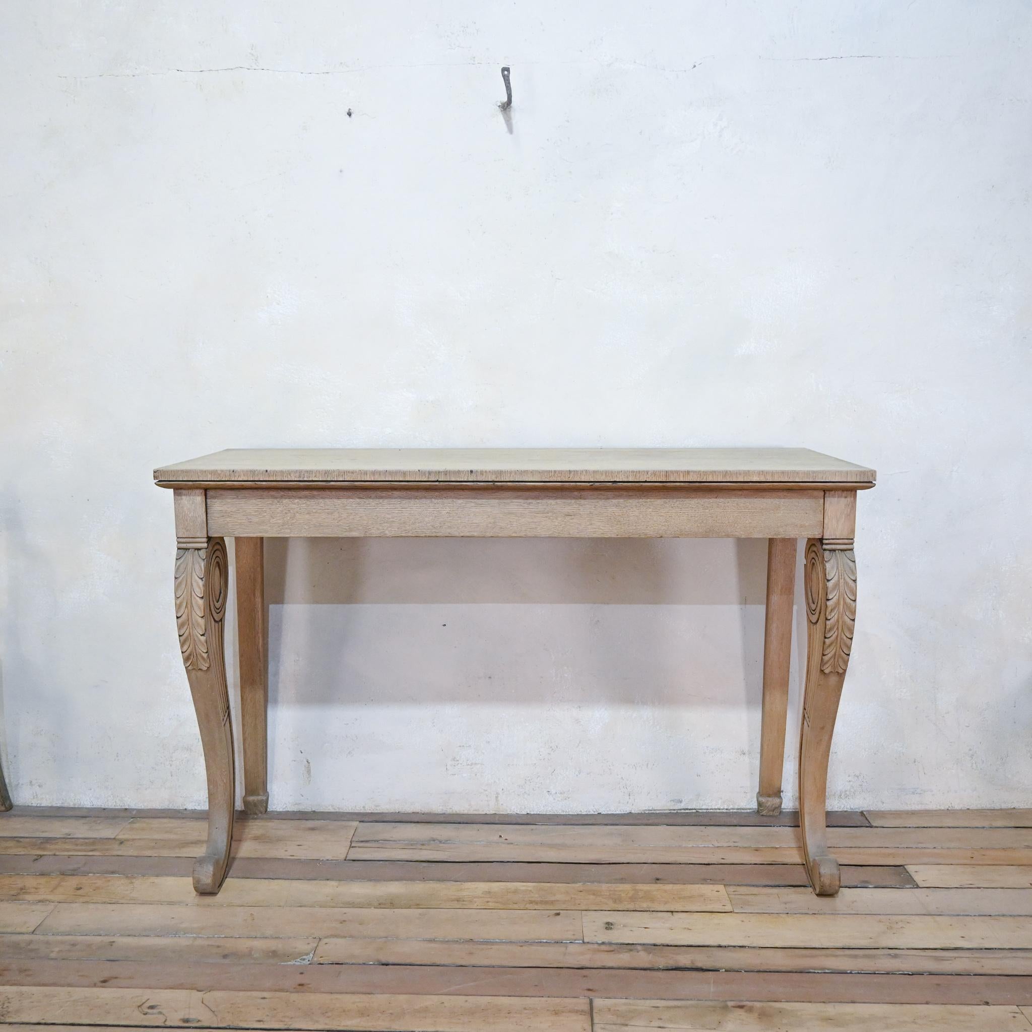 19th Century Regency Bleached Oak Console Table 10