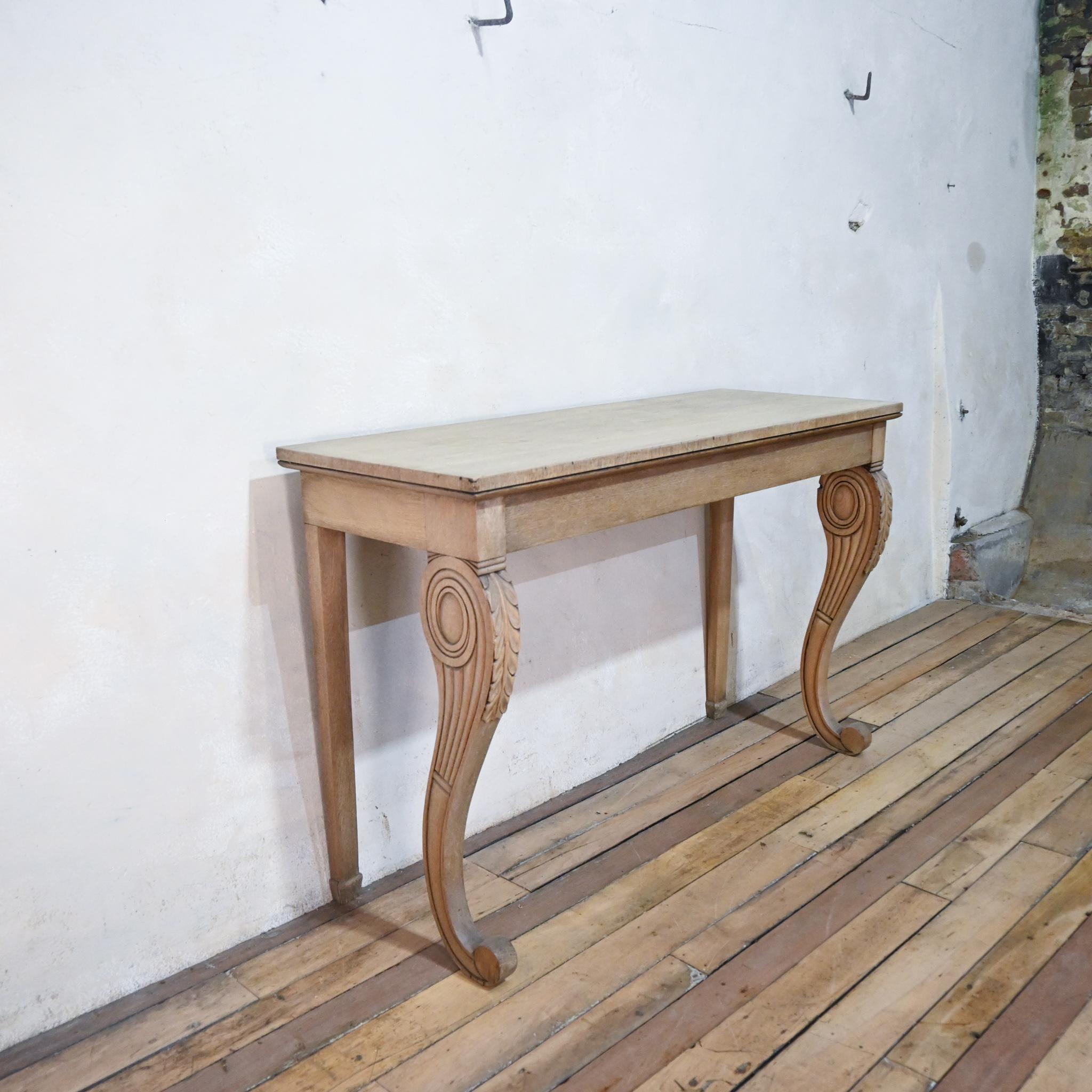 19th Century Regency Bleached Oak Console Table 11