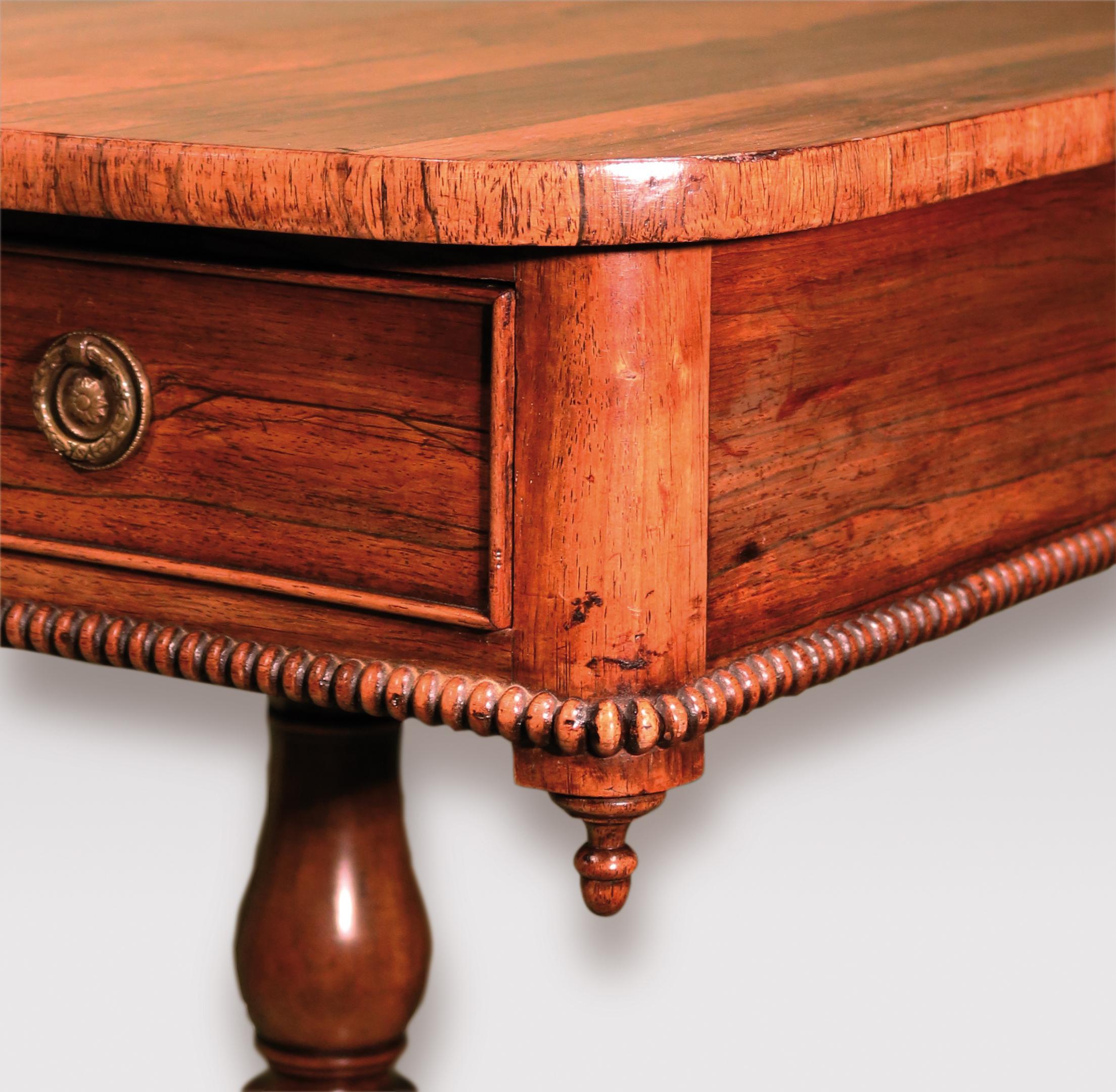 19th Century Regency Rosewood One Drawer Side Table In Good Condition For Sale In London, GB