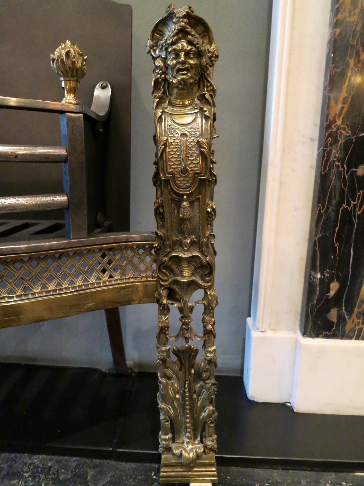 English 19th Century Rococo Style Fire Grate For Sale