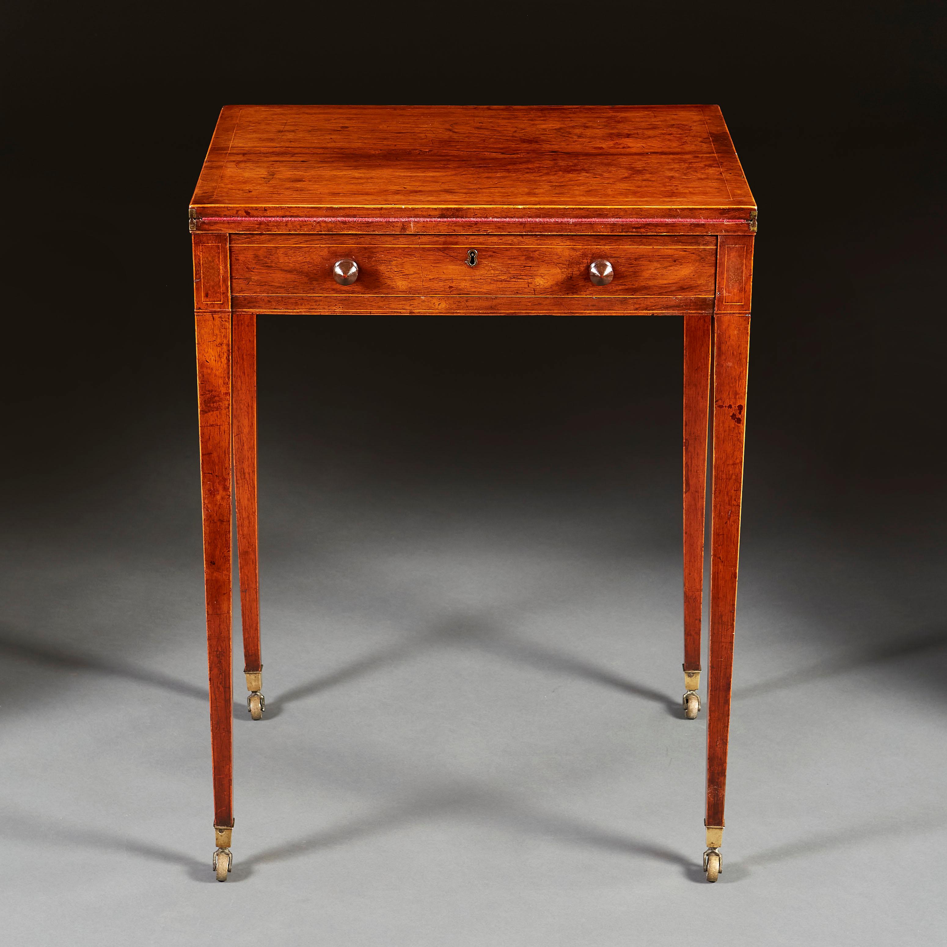 Turned 19th Century Rosewood Writing Table For Sale