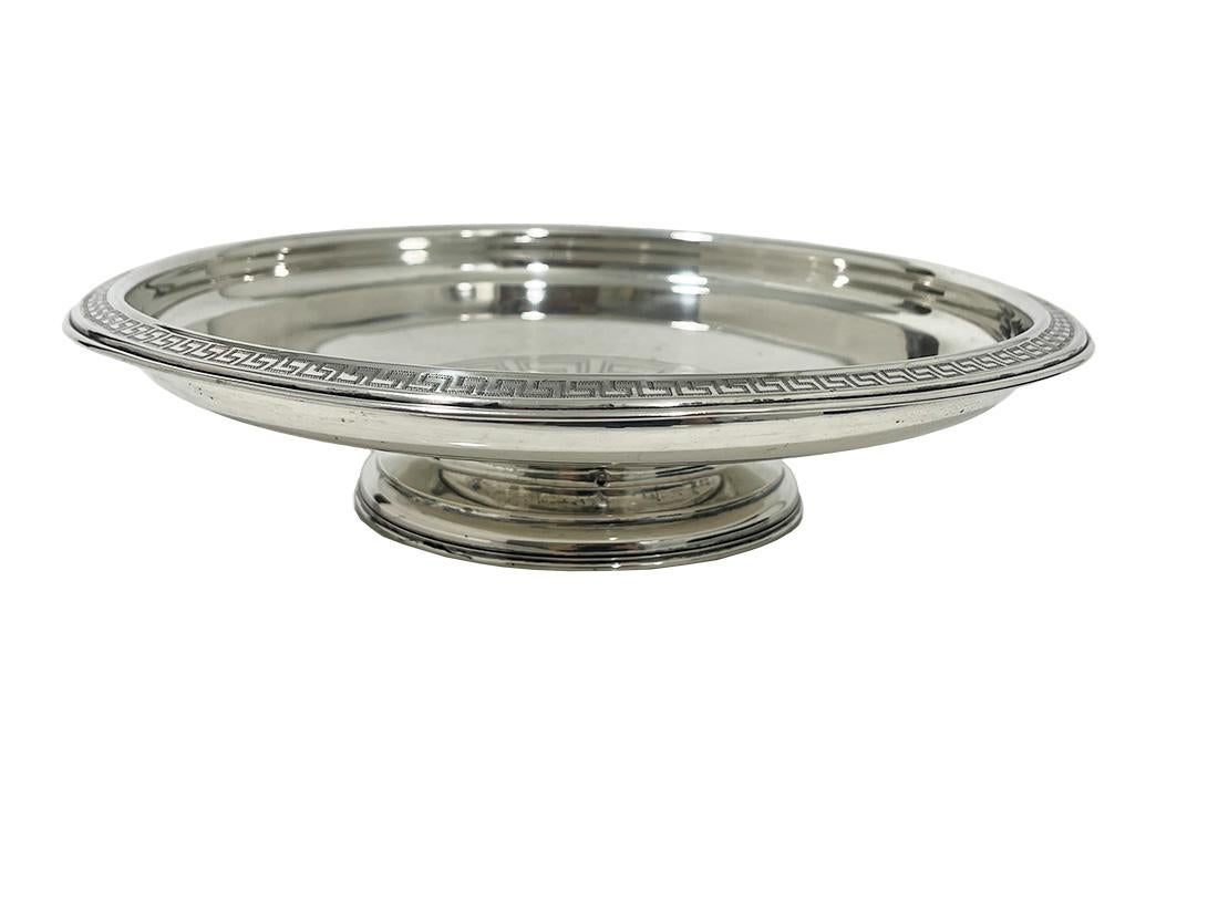 European A 19th Century round silver footed bowl For Sale
