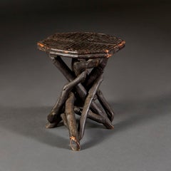 19th Century Rustic Twig Side Table
