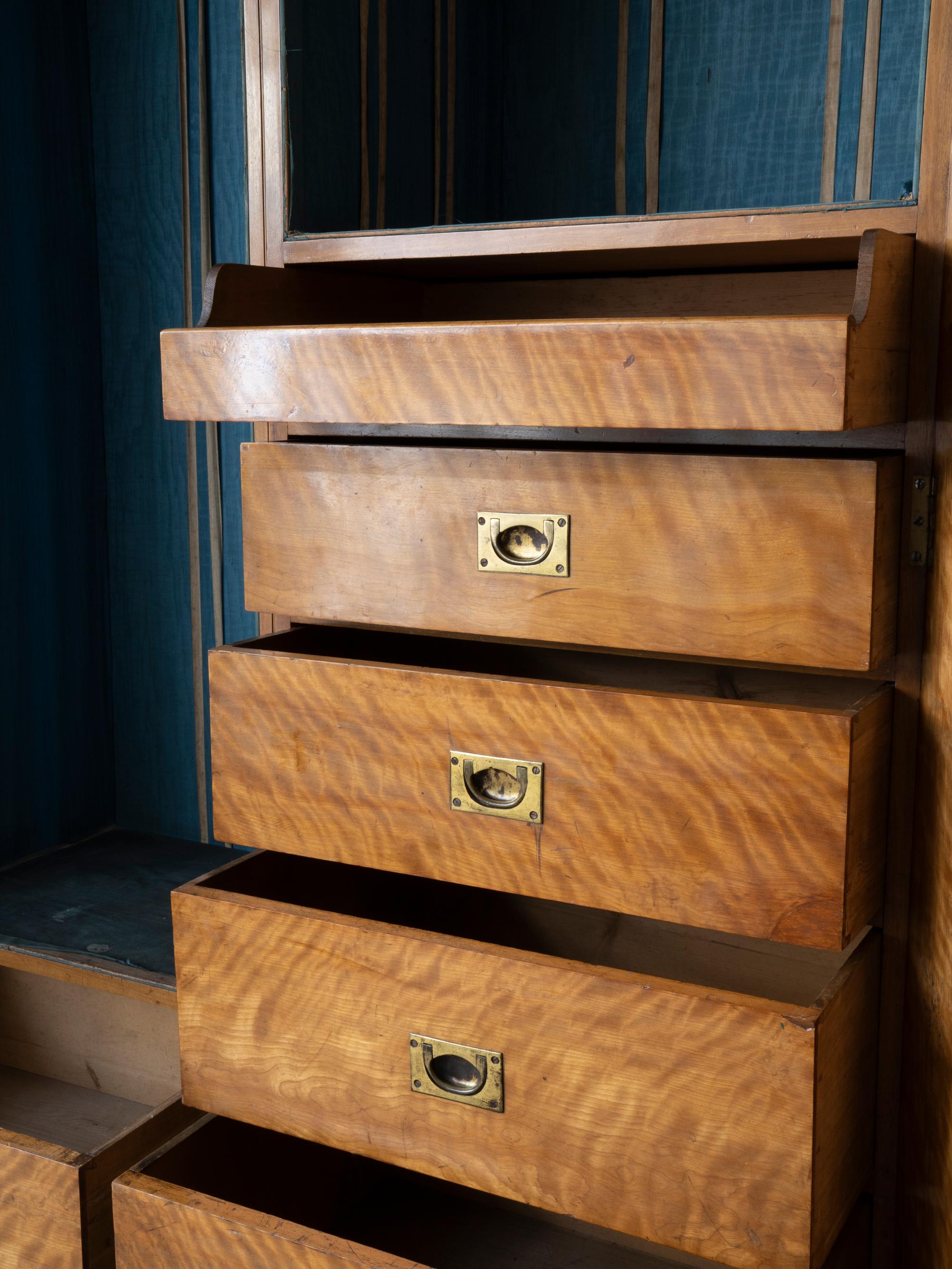 19th Century Satin Birch Compactum Wardrobe 9