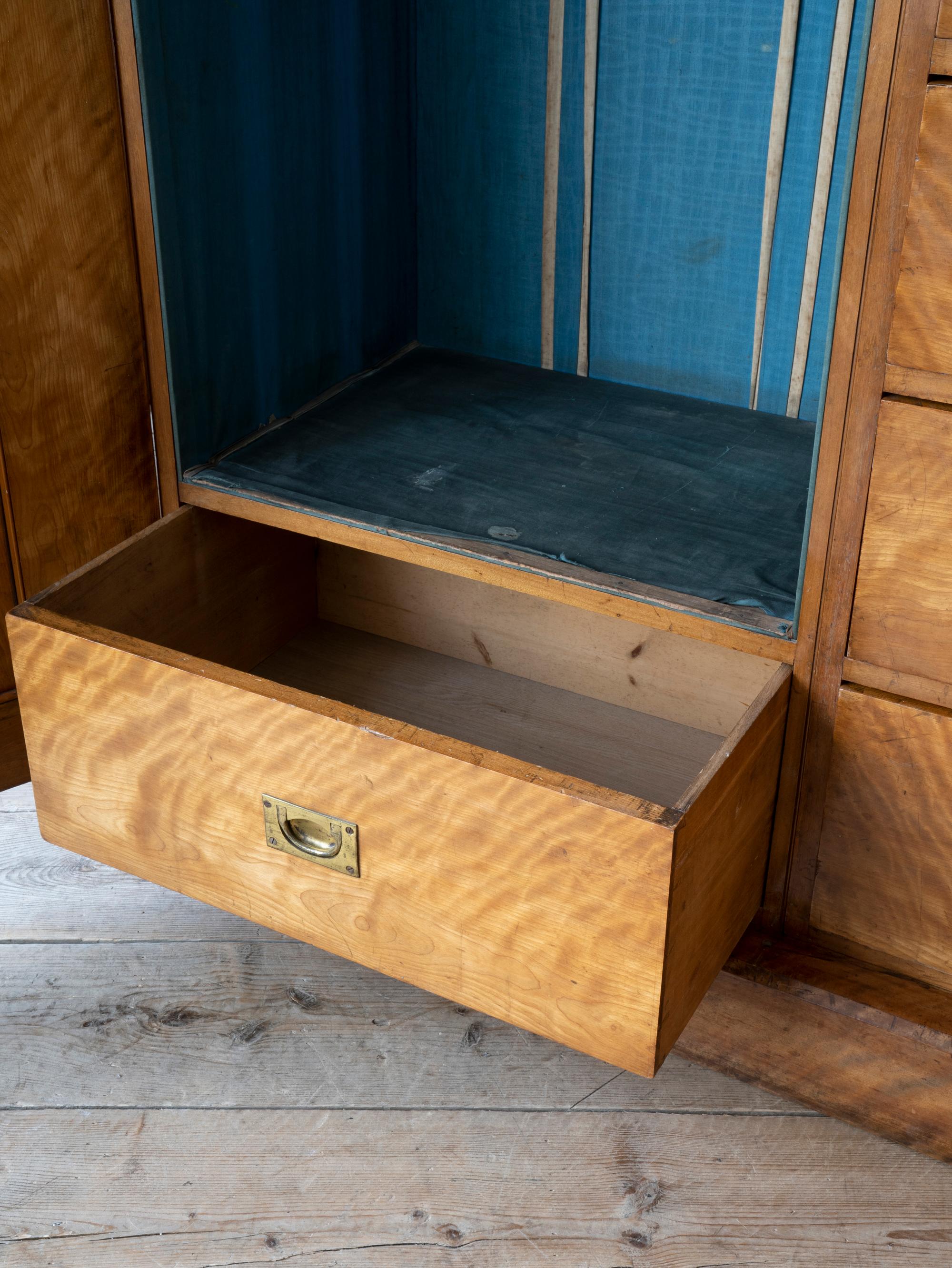 19th Century Satin Birch Compactum Wardrobe 10