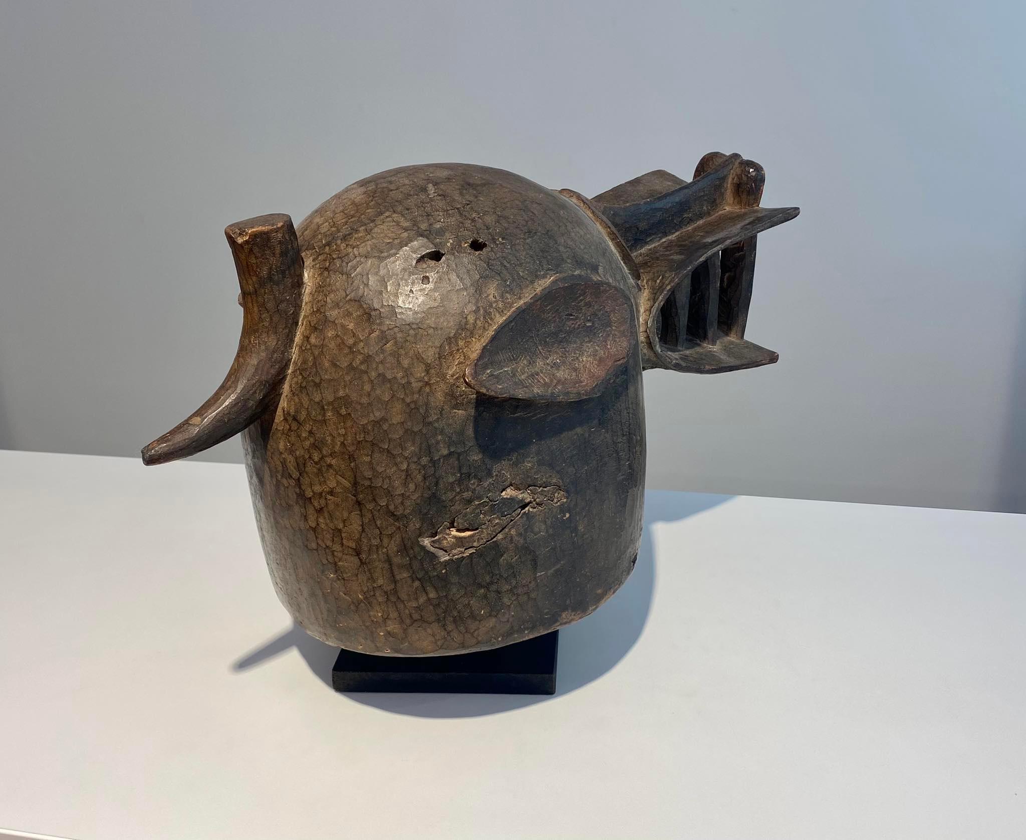 Máscara de casco senufo de tipo kponyugu Senufo Senoufo Costa de Marfil Costa de Marfil en venta 3