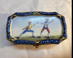 A 19th Century Sevres Hand Painted Hinged Box