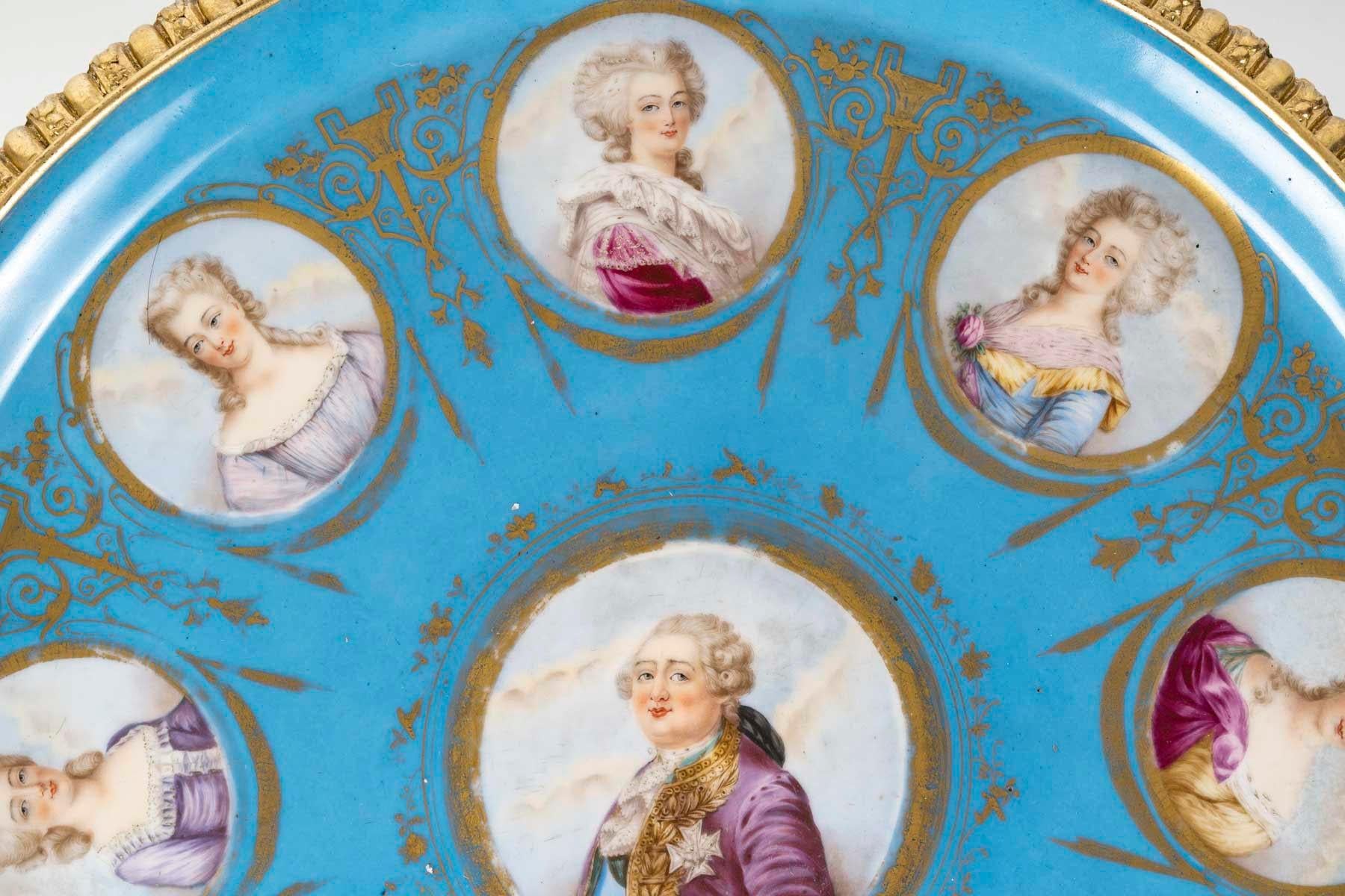 Bronze Guéridon en porcelaine de Sèvres et bronze doré du XIXe siècle, Napoléon III. en vente