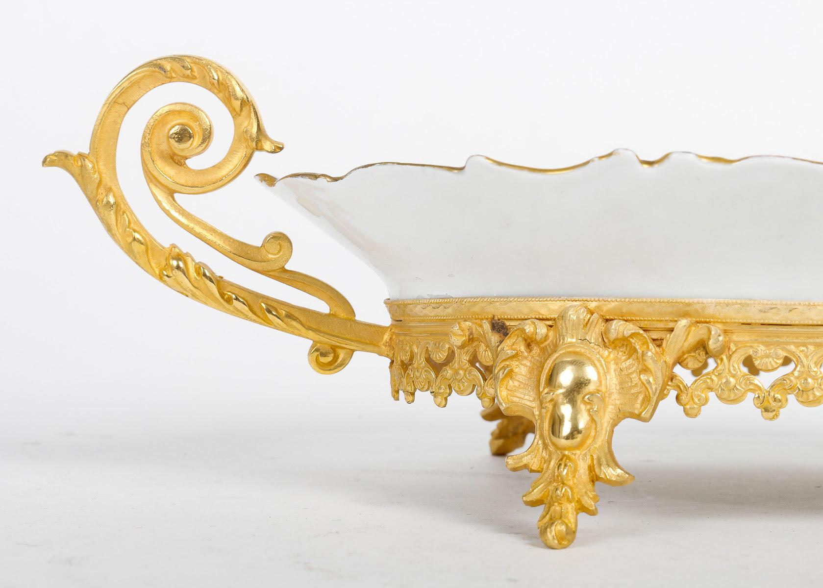 French A 19th Century Sèvres Porcelain Bowl, Napoleon III Period. For Sale