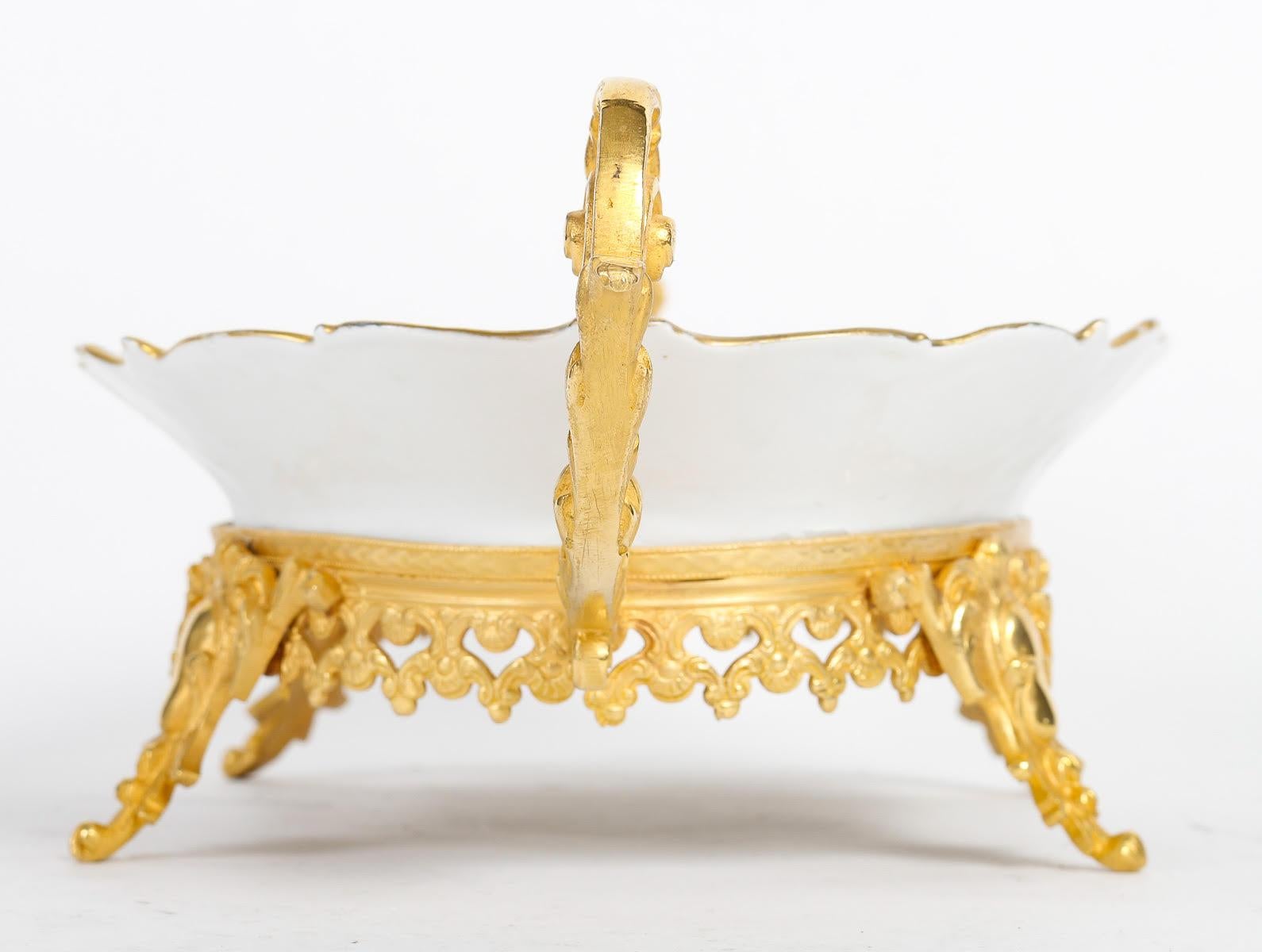 Gilt A 19th Century Sèvres Porcelain Bowl, Napoleon III Period. For Sale
