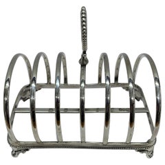 Antique 19th Century Silver Toast Rack