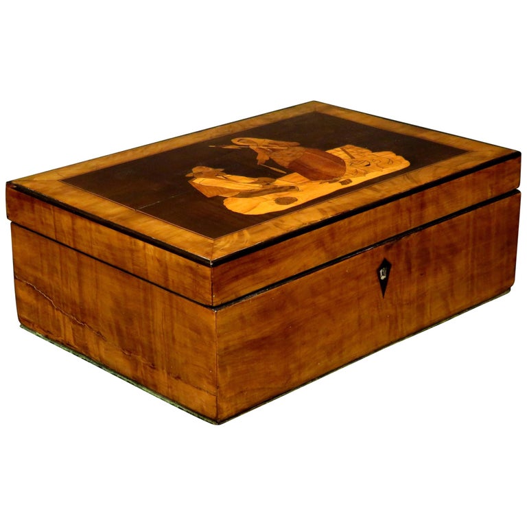 19th Century Sorrento Marquetry Jewellery Box / Trinket Box, Italy Circa  1880 For Sale at 1stDibs