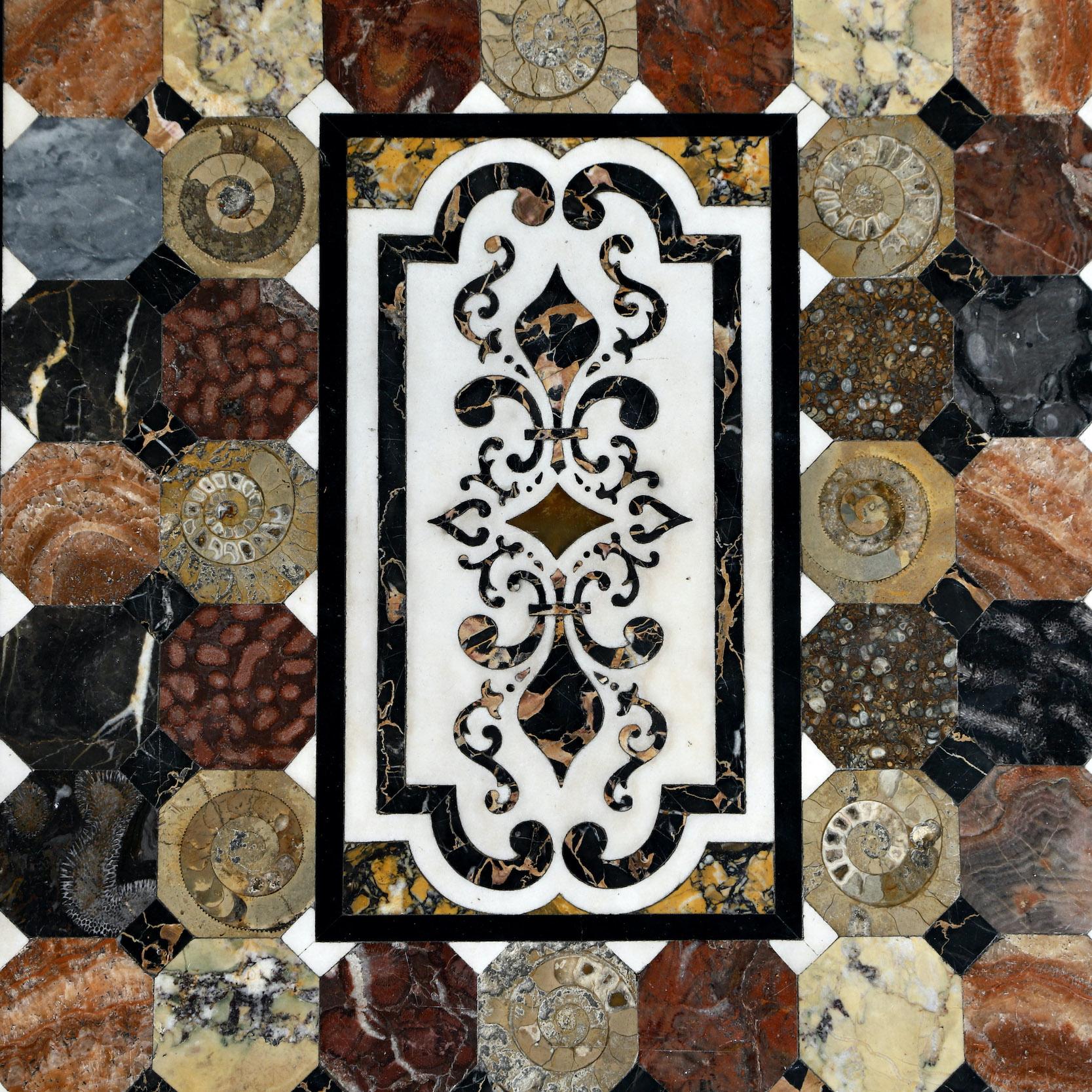 19th Century Specimen Fossil & Marble Table 5