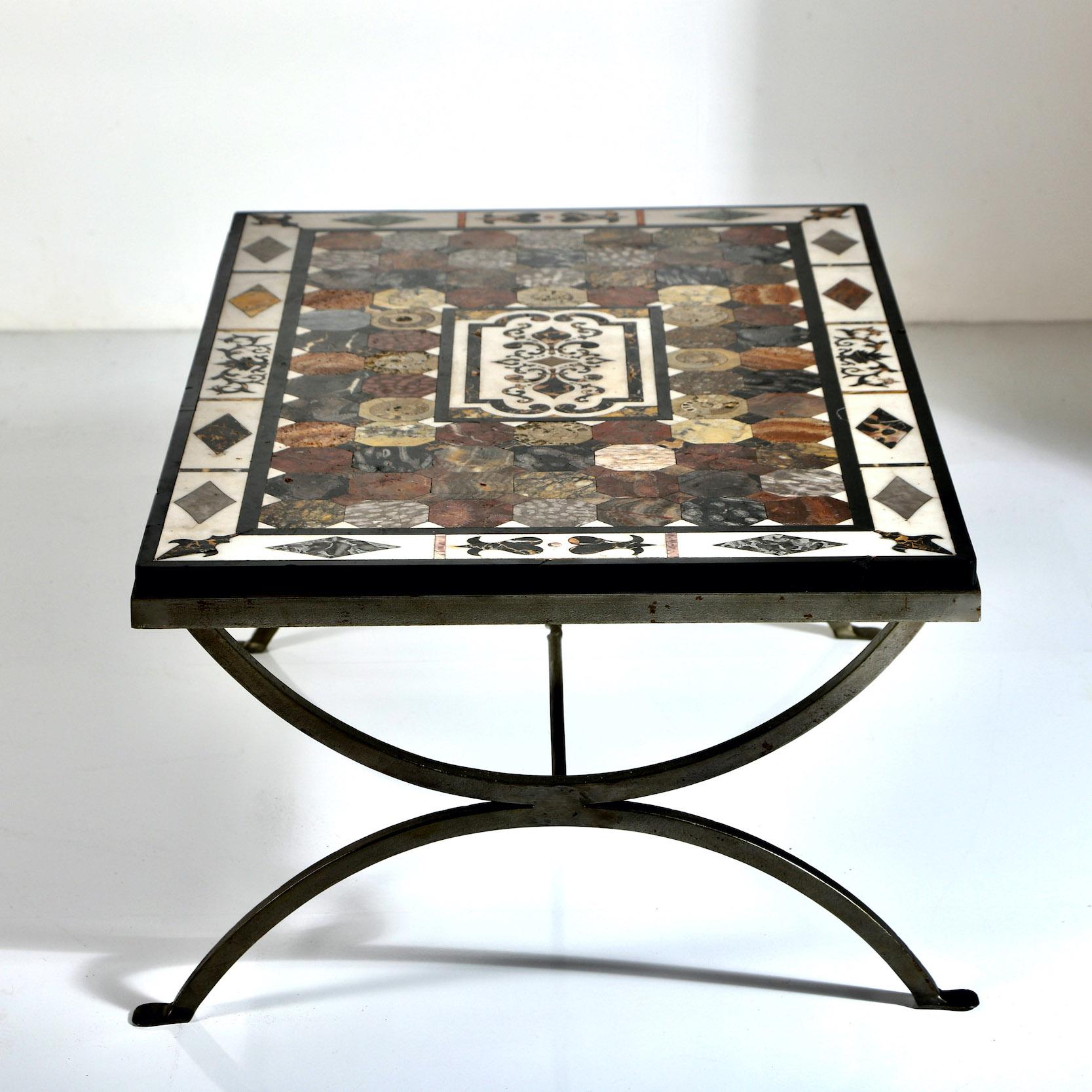 English 19th Century Specimen Fossil & Marble Table