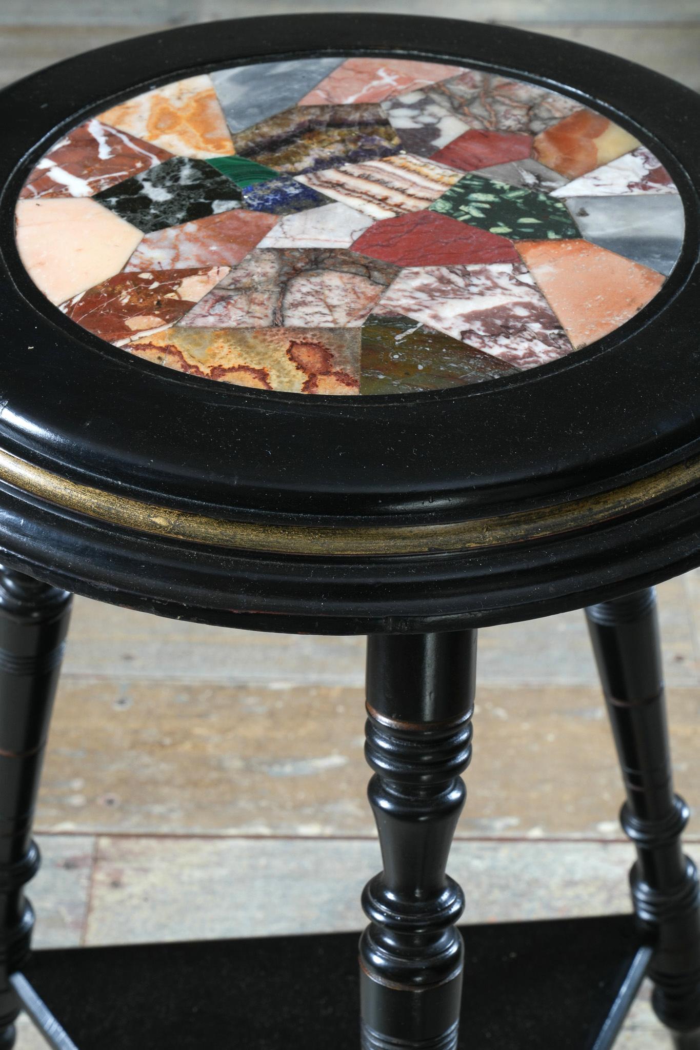 English A 19th Century Specimen Marble Side Table