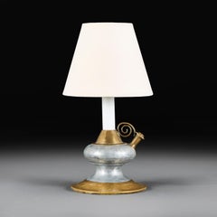 A 19th Century Steel and Brass Hookah Base as a Lamp