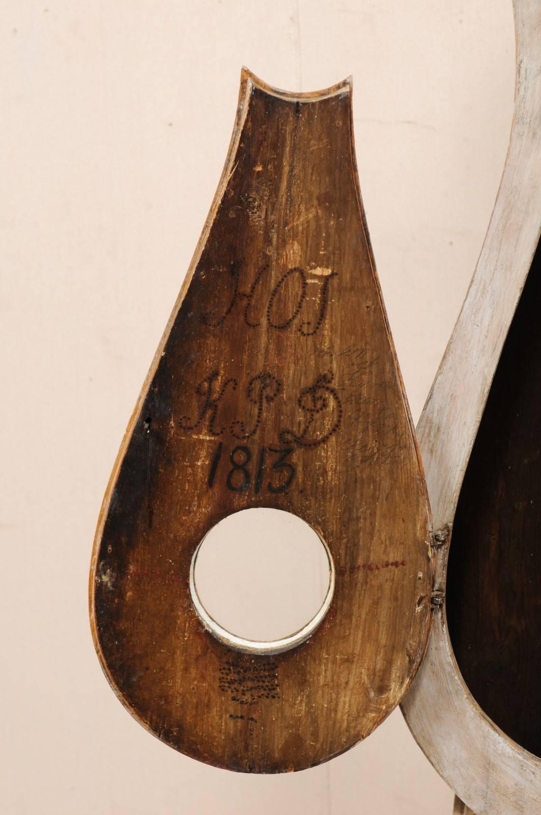Metal 19th Century Swedish Mora Floor Clock with a Beautifully Pierce-Carved Crown