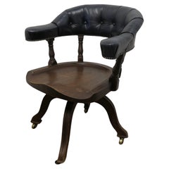 Used A 19th Century Swivelling Oak Office or Desk Chair    