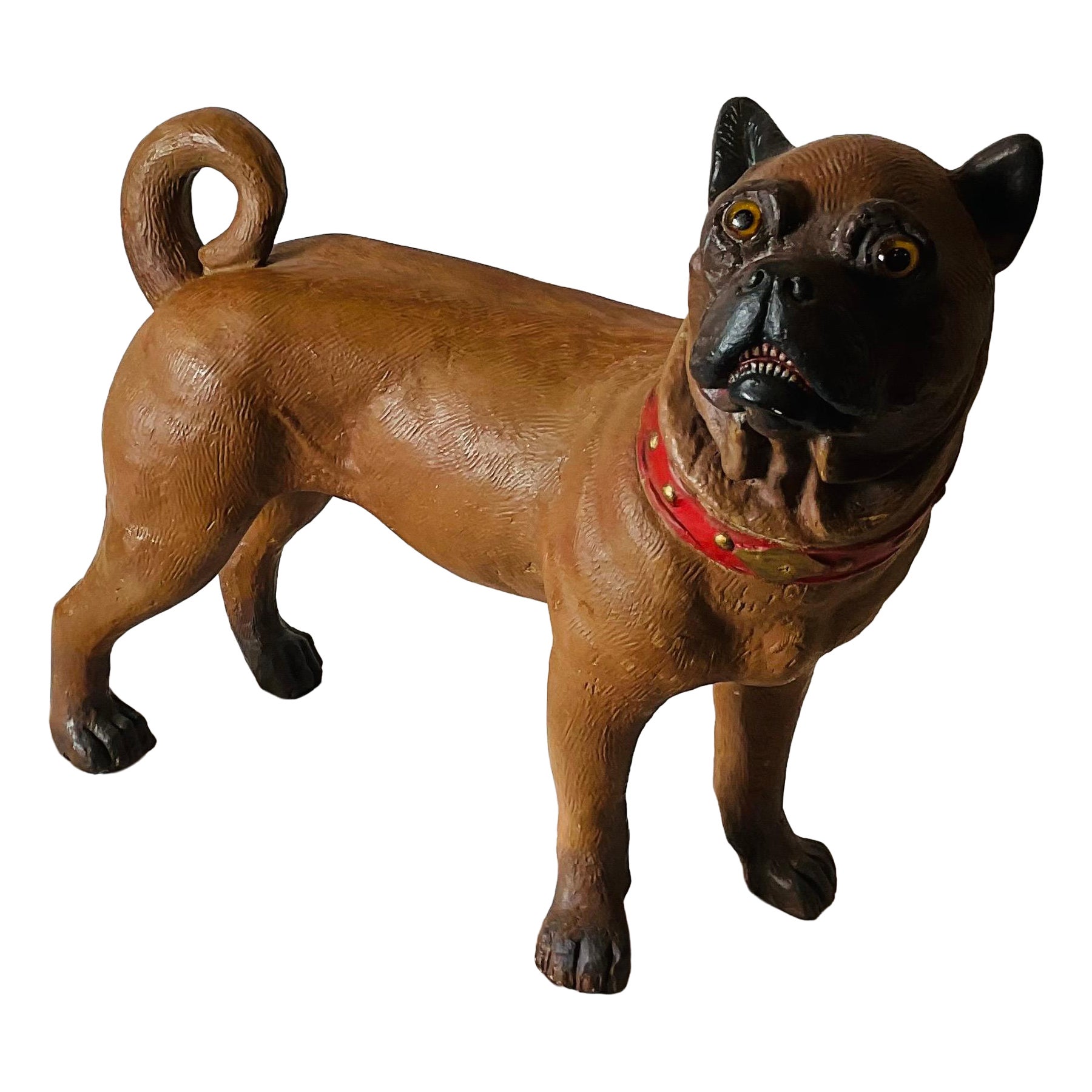 A 19th Century Terra Cotta English Pugdog