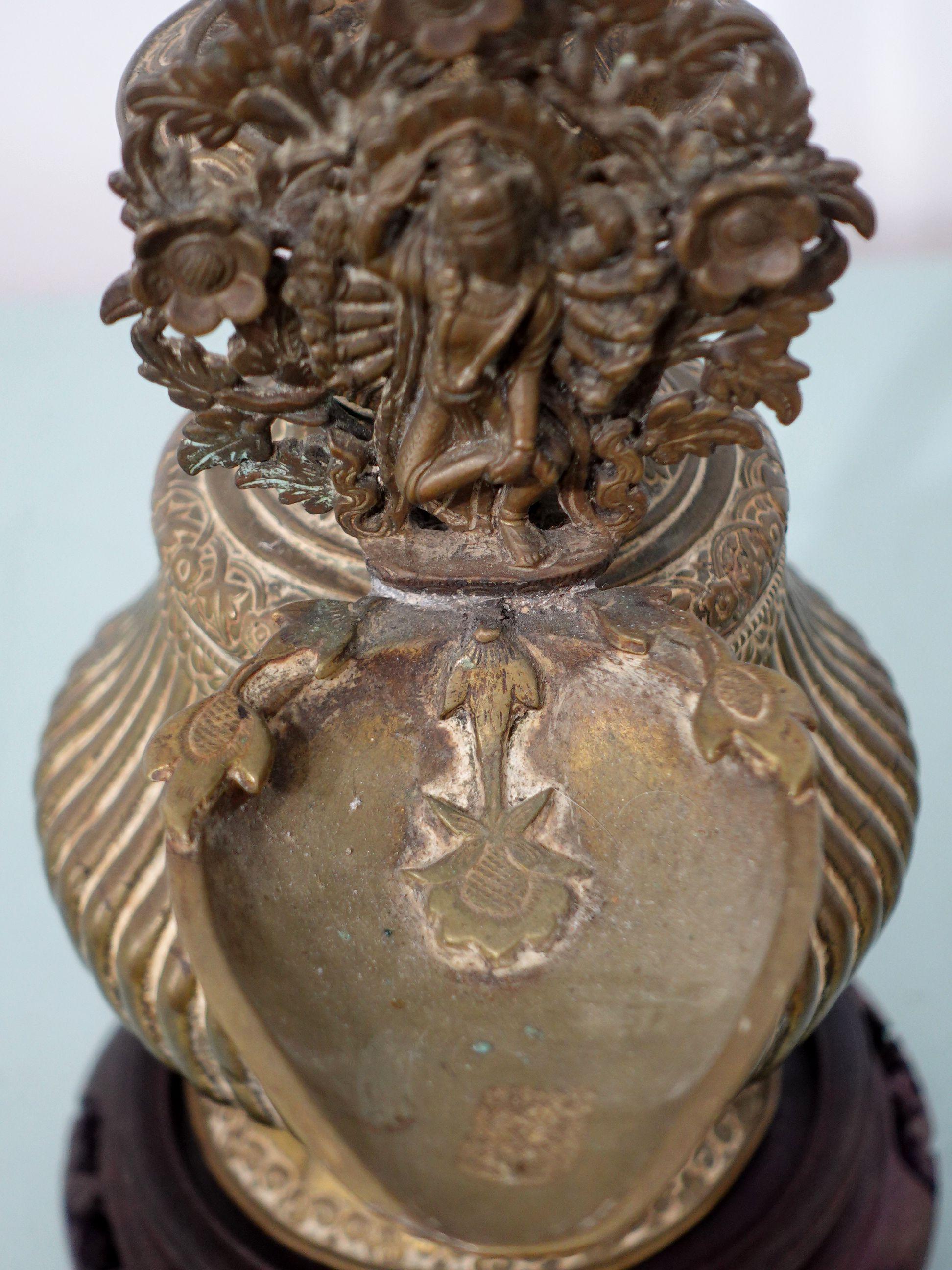 19th Century Tibetan Oil Lamp For Sale 3