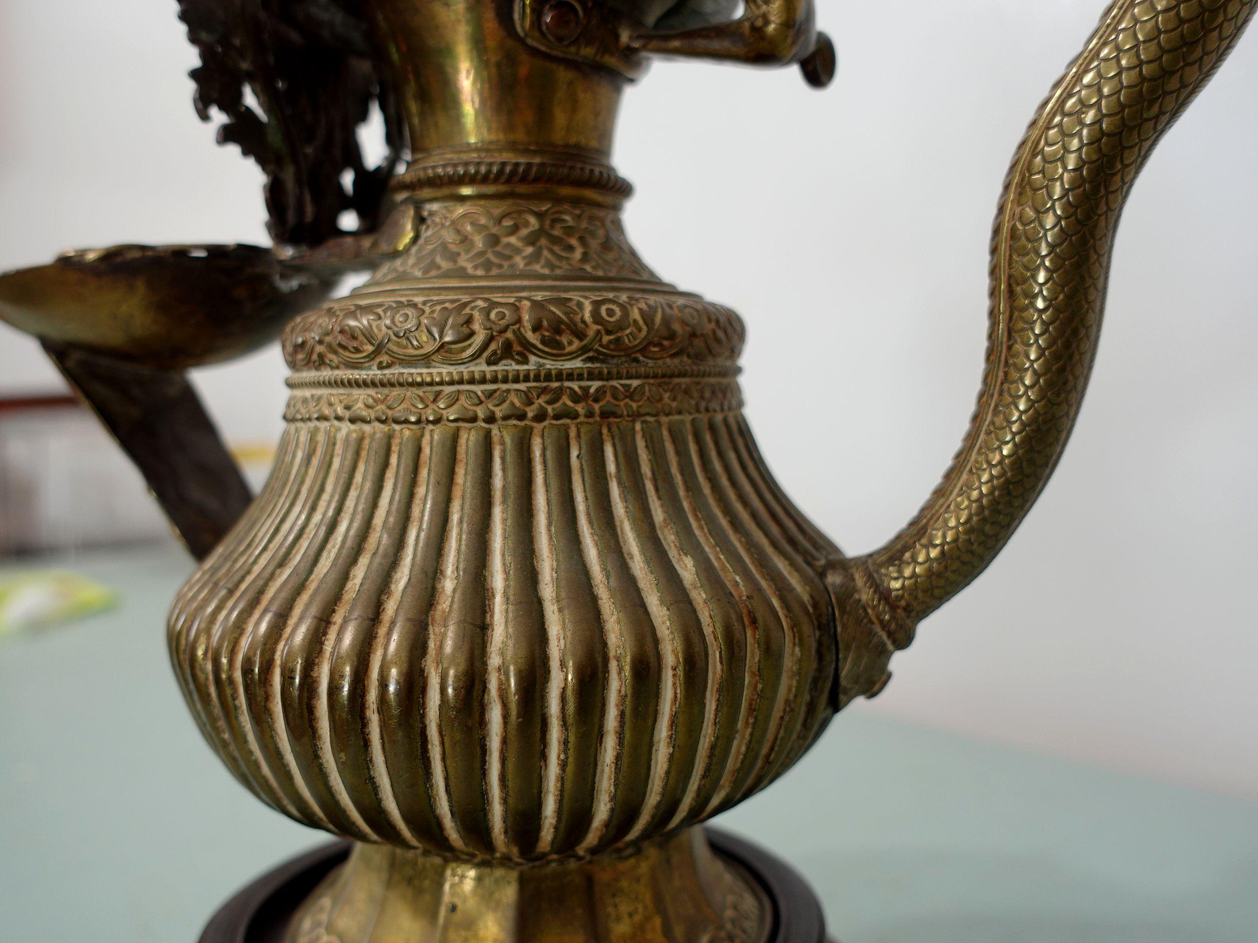 19th Century Tibetan Oil Lamp For Sale 6