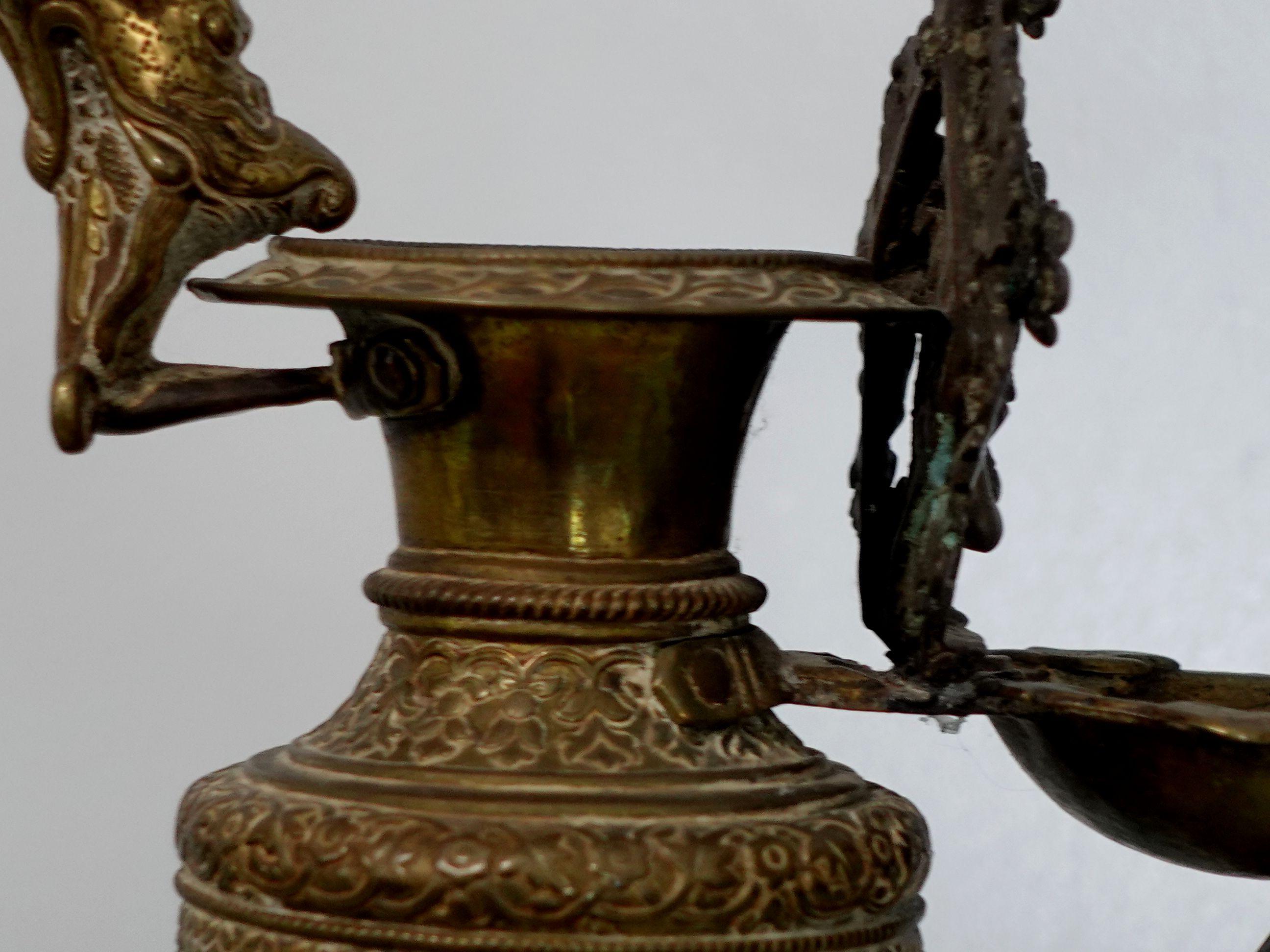 19th Century Tibetan Oil Lamp For Sale 10