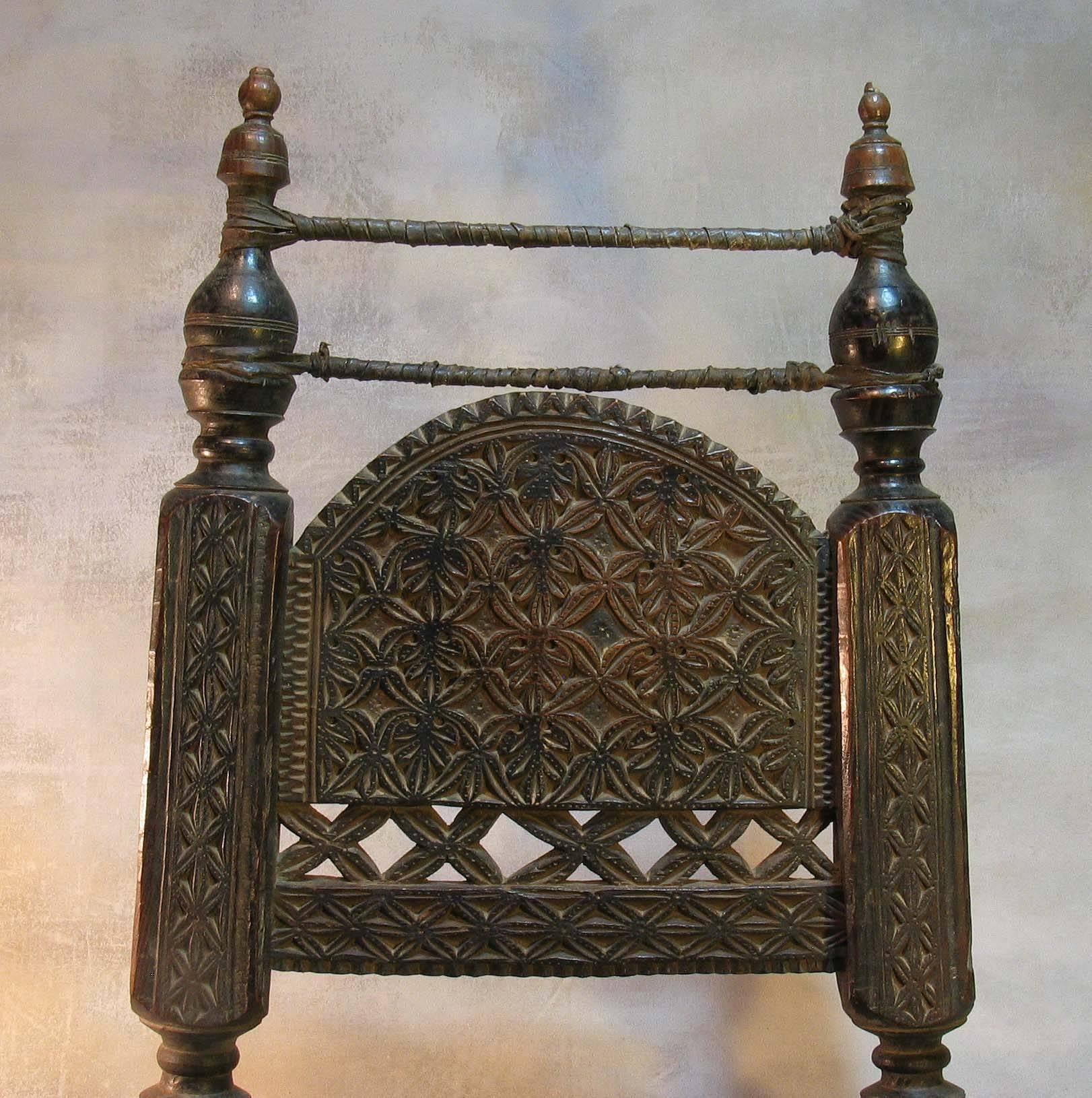 Pakistani 19th Century Traditional Tribal Chair of the Swat Valley, Northern Pakistan For Sale