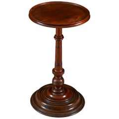19th Century Turned Walnut Plinth Occasional Table
