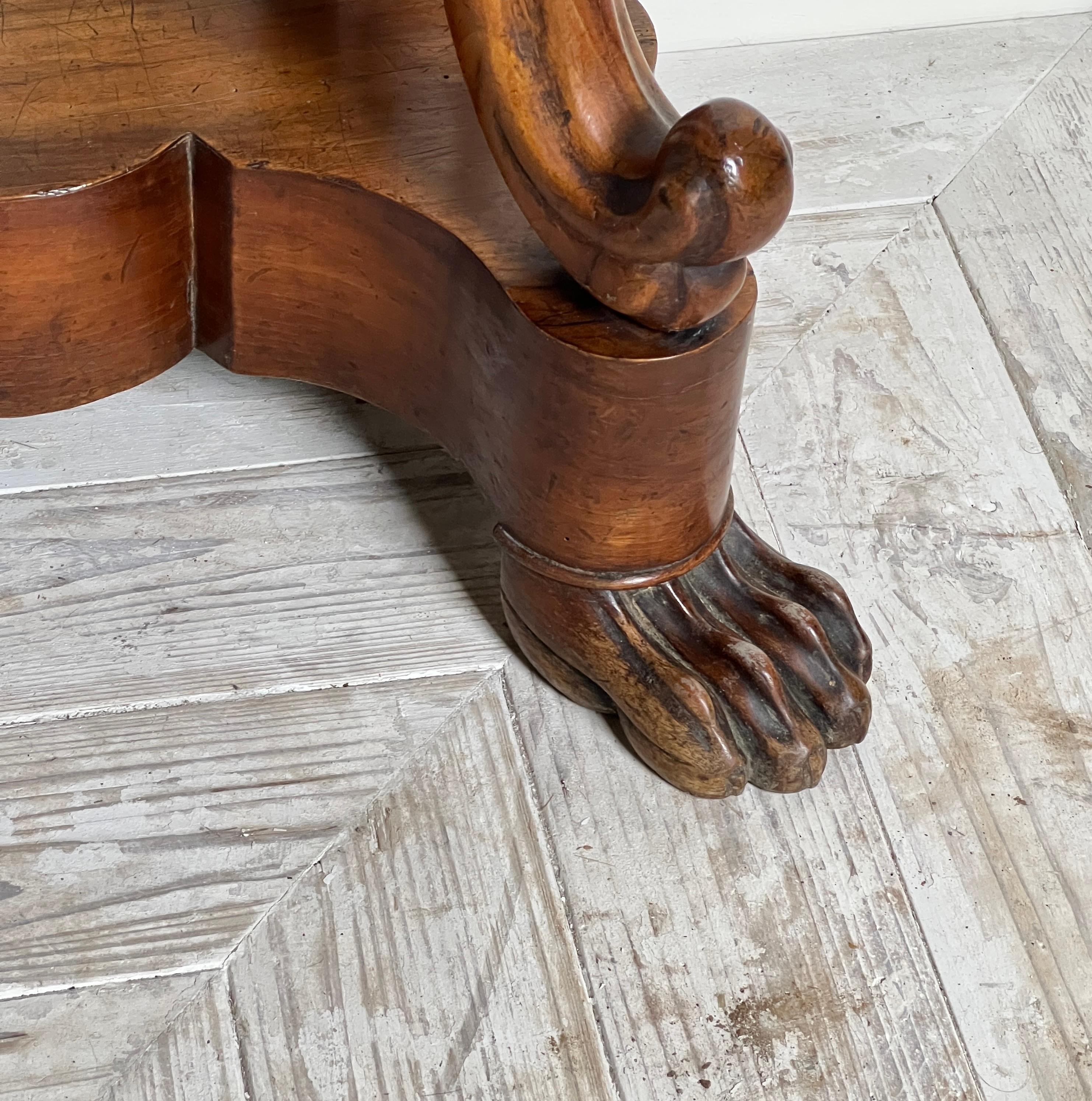 A 19Th Century Walnut Console Table For Sale 2
