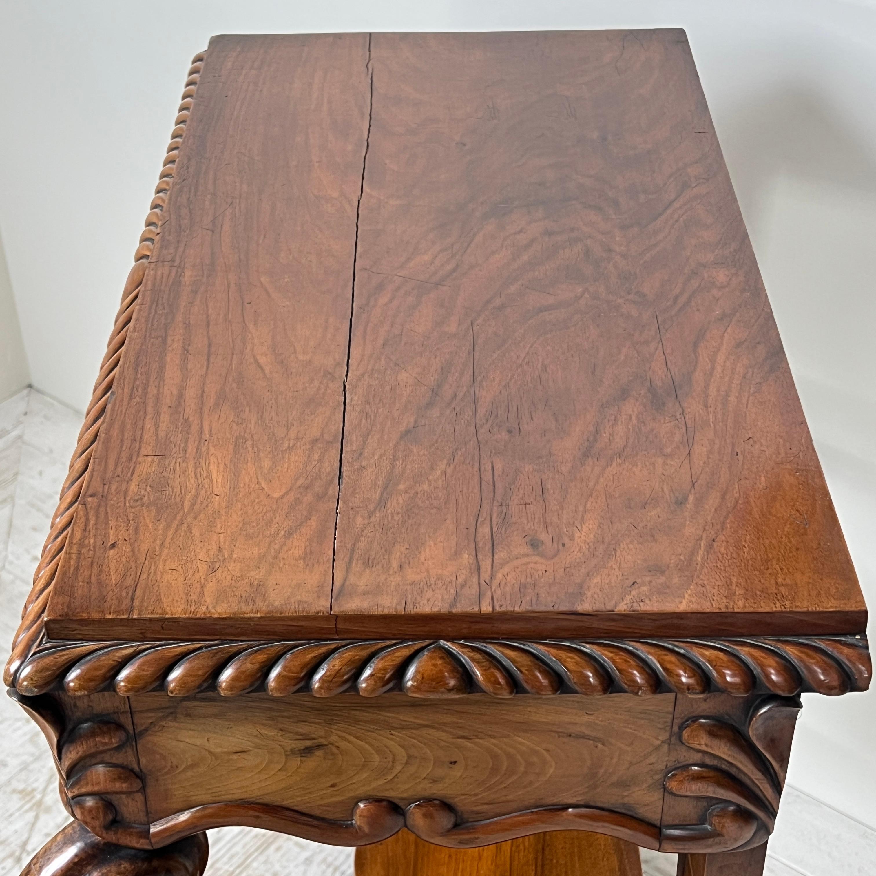 A 19Th Century Walnut Console Table For Sale 3