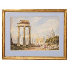 A 19th Century Watercolour of the Temple of Castor and Pollux