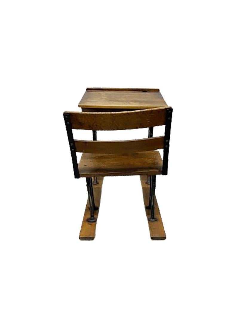 A 19th Century wooden children's school desk For Sale 1